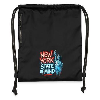 New York State of Mind – Graffiti Street Art Look - Gymsac made from recycled material - black - Front