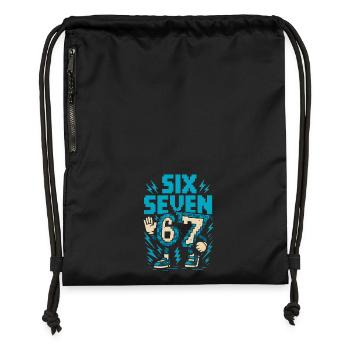 Flash rétro de 67 pixels - Sac à cordon en polyester recyclé - noir - Devant