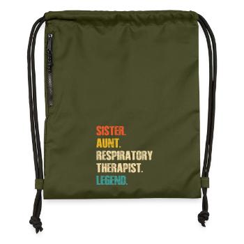 Sister Aunt Respiratory Therapist Legend - Turnbeutel aus Recycling-Material - military Green - Vorne