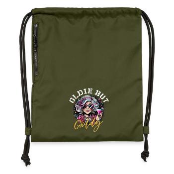 Oldie But Goldy Strong And Stylish - Gymsac made from recycled material - military green - Front