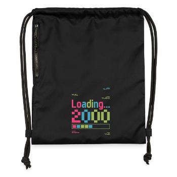 Loading 2000 pixel loading screen - Gymsac made from recycled material - black - Front