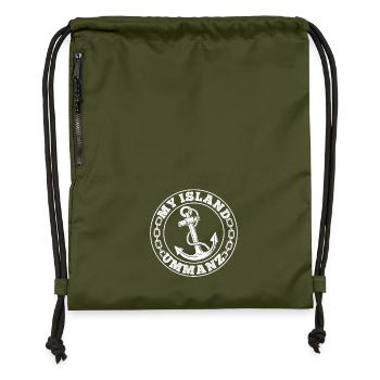 Baltic Sea Holiday ISLAND UMMANZ Fun - Gymsac made from recycled material - military green - Front