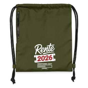 Rente 2026 Countdown Läuft - Turnbeutel aus Recycling-Material - military Green - Vorne