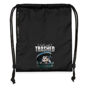 Funny Opossum - Gymsac made from recycled material - black - Front