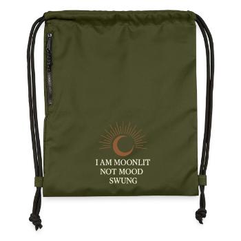 Déesse Lunaire du cycle lunaire intentionnellement - Sac à cordon en polyester recyclé - military green - Devant