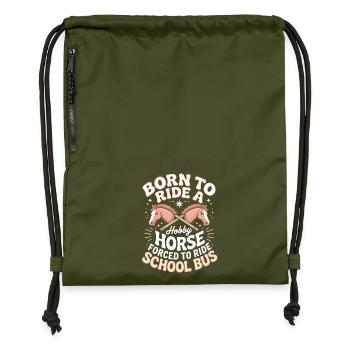 Hobby Horsing Steckenpferd - Turnbeutel aus Recycling-Material - military Green - Vorne