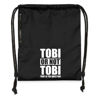 Tobi or not Tobi - Turnbeutel aus Recycling-Material - Schwarz - Vorne