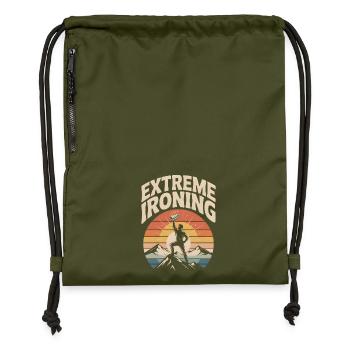 Repassage extrême Alpinisme - Sac à cordon en polyester recyclé - military green - Devant
