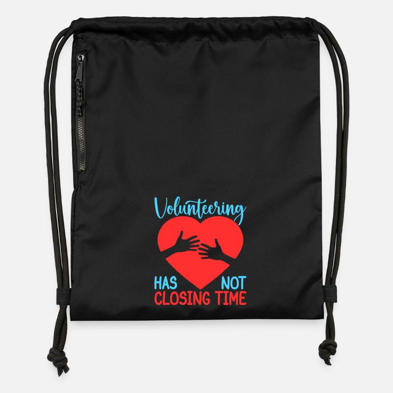 Volunteer Appreciation Has Not Closing Time - Gymsac made from recycled material - black