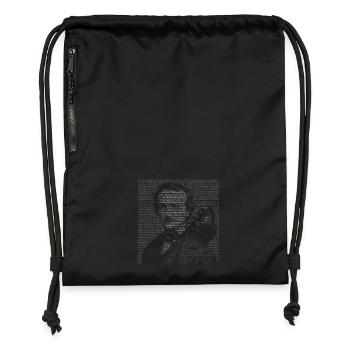 Edgar Allan Poe Raven Livre Gothique Cadeau - Sac à cordon en polyester recyclé - noir - Devant