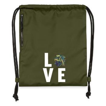 Gottesanbeterinnen Gottesanbeterin - Turnbeutel aus Recycling-Material - military Green - Vorne