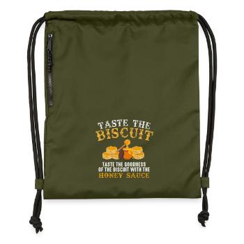 Taste the Biscuit Honey Sauce Delight - Gymsac made from recycled material - military green - Front