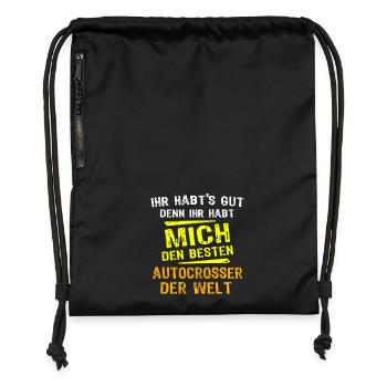 Don Autocrosser - Sac à cordon en polyester recyclé - noir - Devant