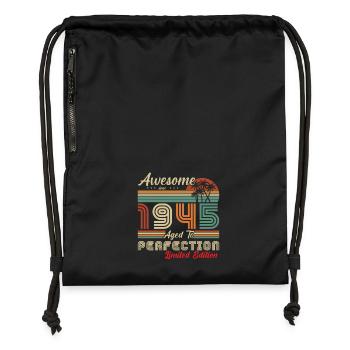 awesome since 1945 - Sac à cordon en polyester recyclé - noir - Devant