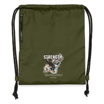 Strength Adler Glauben Isaiah 40 29 Mut - Turnbeutel aus Recycling-Material - military Green - Vorne
