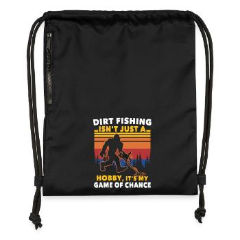 Dirt Fishing Big Foot - Gymsac made from recycled material - black - Front