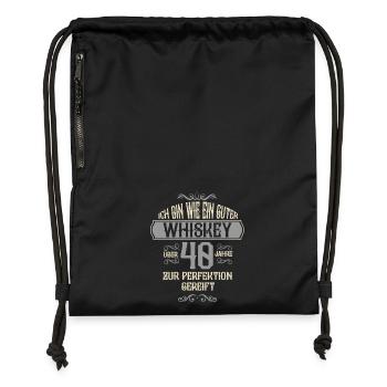 40. Geburtstag 40 Jahre alt Spruch Geschenk - Turnbeutel aus Recycling-Material - Schwarz - Vorne