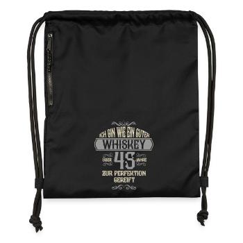 45. Geburtstag 45 Jahre alt Spruch Geschenk - Turnbeutel aus Recycling-Material - Schwarz - Vorne