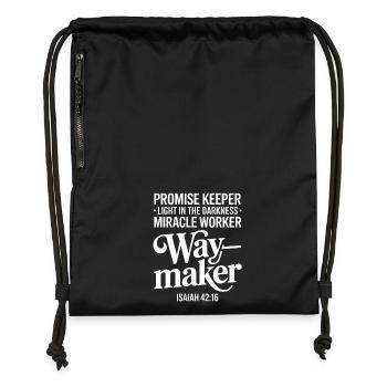 Waymaker Promise Verse - Gymsac made from recycled material - military green - Front