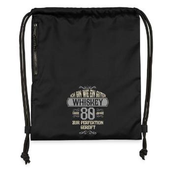 80. Geburtstag 80 Jahre alt Spruch Geschenk - Turnbeutel aus Recycling-Material - Schwarz - Vorne