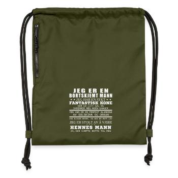 Ich bin ein verwöhnter Mann. - Turnbeutel aus Recycling-Material - military Green - Vorne