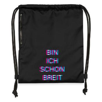 Hardtekk Tekk - Sac à cordon en polyester recyclé - noir - Devant