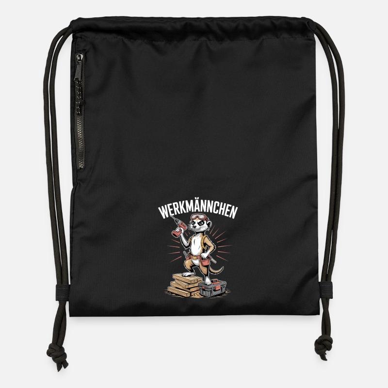 Vrai Homme bricolage Artisan - Sac à cordon en polyester recyclé - noir