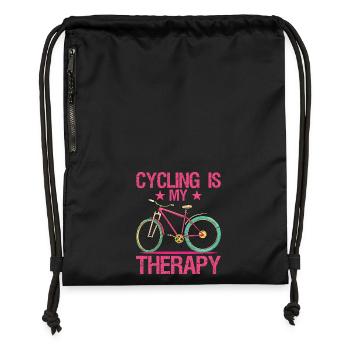 Funny Bike Lover Bicycling Outdoors Cycling - Gymsac made from recycled material - black - Front