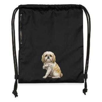 I Love Dad Dog Portrait Tee - Gymsac made from recycled material - black - Front