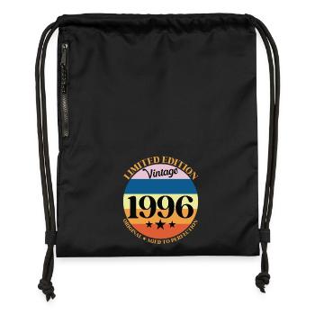 1996 Vintage Birthday Gift 96 Birthday - Gymsac made from recycled material - black - Front