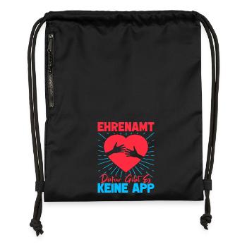 Volunteer recognition There is no app for volunteering - Gymsac made from recycled material - black - Front
