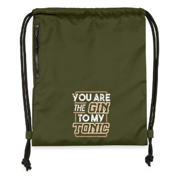 You are the Gin to my Tonic - Turnbeutel aus Recycling-Material - military Green - Vorne