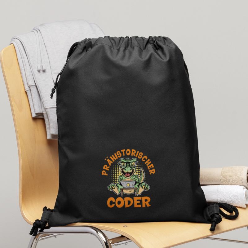 Coding PREHISTORIC CODER Fun Gymsac made from recycled material