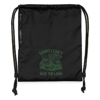 Sorry I Cant I Have To Mow The Lawn - Gymsac made from recycled material - black - Front