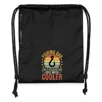 Fishing Dad Like A Regular Dad Only Much Cooler - Gymsac made from recycled material - black - Front