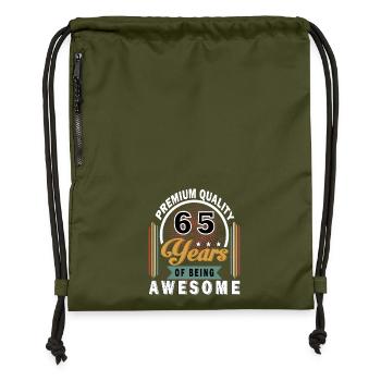 65 Years of Great Anniversary Design - Gymsac made from recycled material - military green - Front