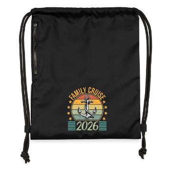 Family Cruise 2026 Summer Vacation - Turnbeutel aus Recycling-Material - Schwarz - Vorne