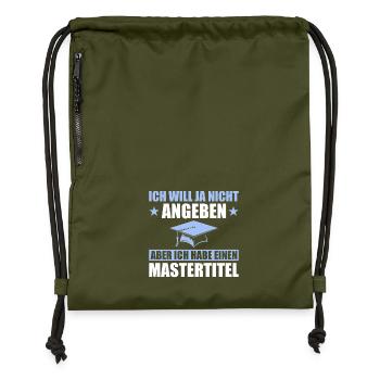 Examen de Master Master - Sac à cordon en polyester recyclé - military green - Devant