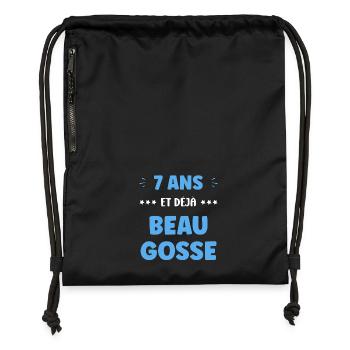 7 Ans Déjà Beau Gosse - Sac à cordon en polyester recyclé - noir - Devant