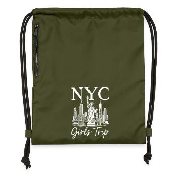 NYC Girls Trip - Gymsac made from recycled material - military green - Front