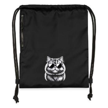 Persian cat - Gymsac made from recycled material - black - Front