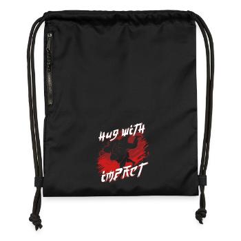 Judo Martial Arts Hug With Impact - Gymsac made from recycled material - black - Front