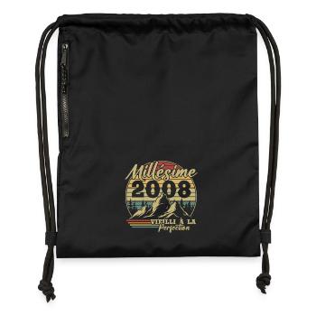 Vintage 2008 - Gymsac made from recycled material - black - Front