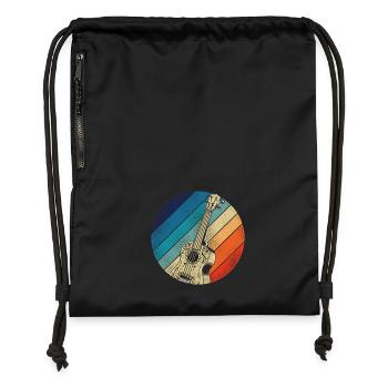 Hawaiian Ukulele Uke Retro Vintage - Gymsac made from recycled material - black - Front