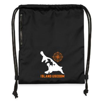 Island USEDOM BALTIC SEA Holiday Lighthouse Funny - Gymsac made from recycled material - black - Front