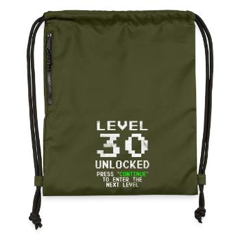 Level 30 unlocked - Turnbeutel aus Recycling-Material - military Green - Vorne
