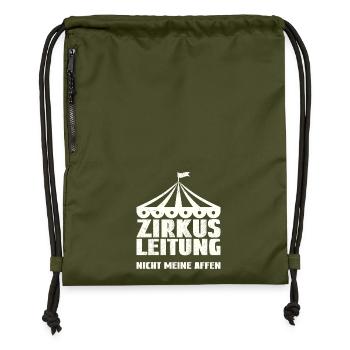 Circus management - Not my monkeys - Gymsac made from recycled material - military green - Front