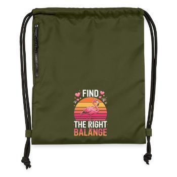 Find The Right Balange Flamingo Krone - Turnbeutel aus Recycling-Material - military Green - Vorne