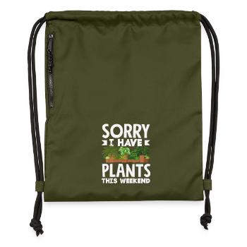Pflanzen Dieses Wochenende Pflanzenliebhaber - Turnbeutel aus Recycling-Material - military Green - Vorne
