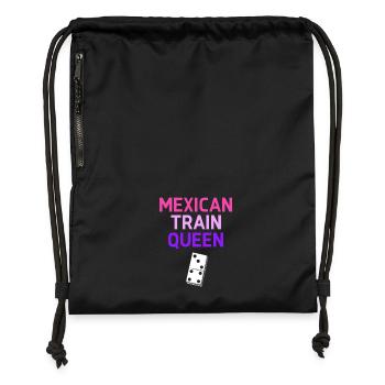 Domino Mexican Train - Turnbeutel aus Recycling-Material - Schwarz - Vorne